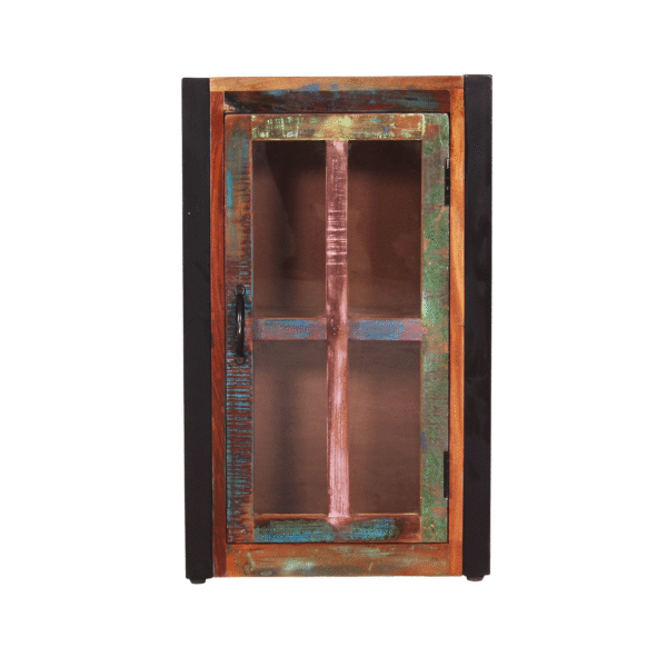 Compact Glass-Front Wall Cabinet