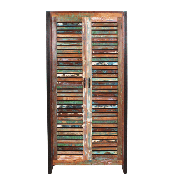 Tall Wooden & Iron Almirah