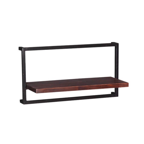 Wide Wooden & Iron Wall Hanger