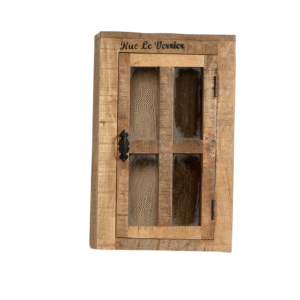Rustic Wooden Wall Hanger with Shutter
