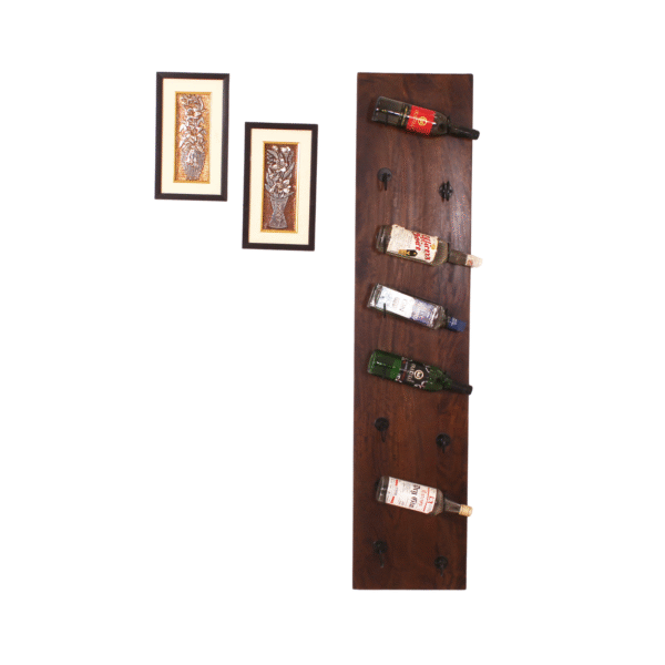 Wall-Mounted Hand-Carved Wooden Hanger