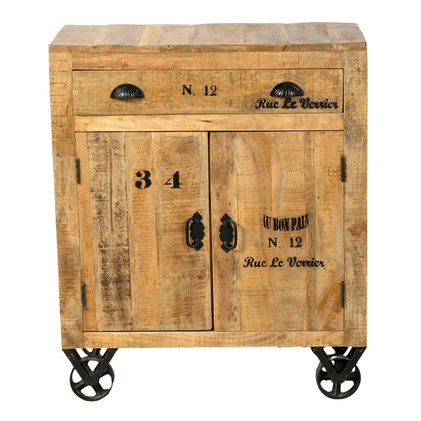 Rustic Wooden & Iron Cabinet