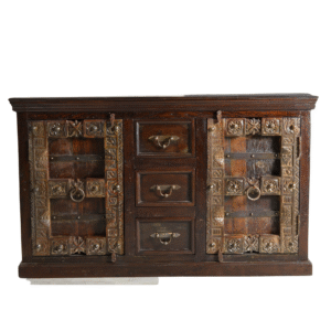 Handcrafted Wooden Sideboard with Carved Detailing