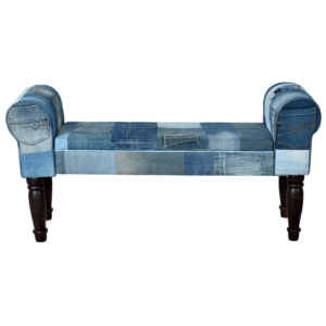 Upholstered Denim Bench