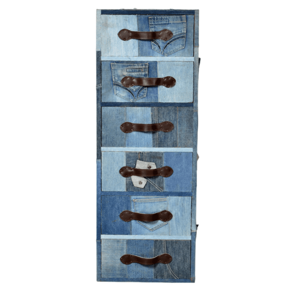 Tall Denim Drawer Chest