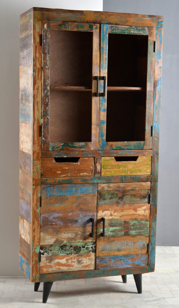 Wood & Iron Almirah - Image 3