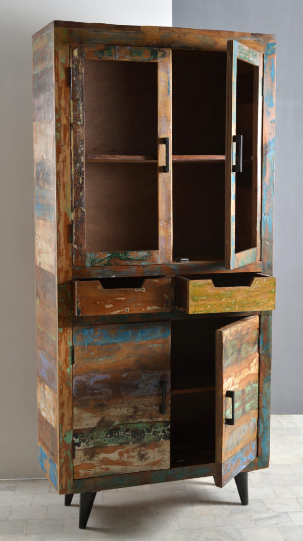 Wood & Iron Almirah - Image 4