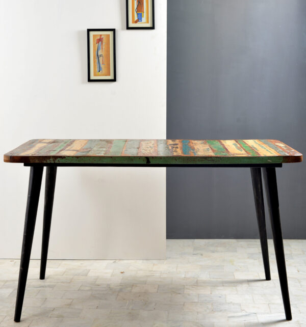 Wood & Iron Dining Table - Image 2