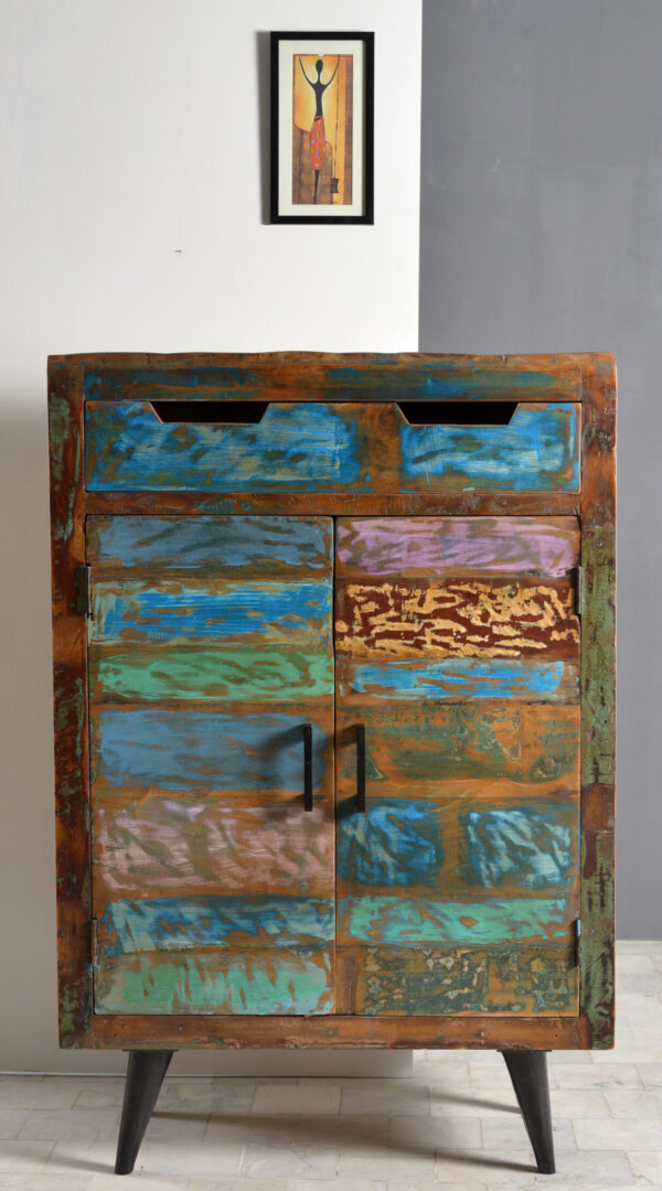 Wood & Iron Shoe Rack - Image 2