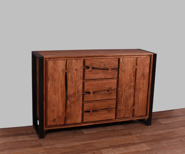 Live Edge Wood & Iron Sideboard - Image 8