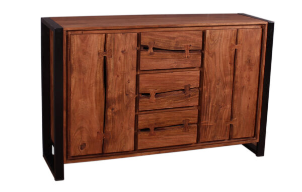 Live Edge Wood & Iron Sideboard - Image 7