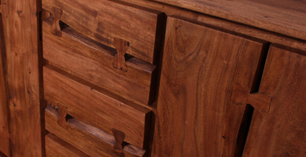 Live Edge Wood & Iron Sideboard - Image 6