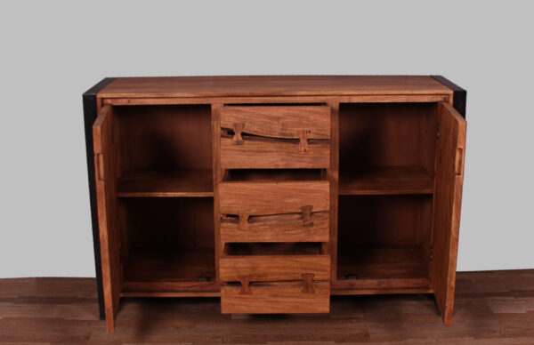 Live Edge Wood & Iron Sideboard - Image 2