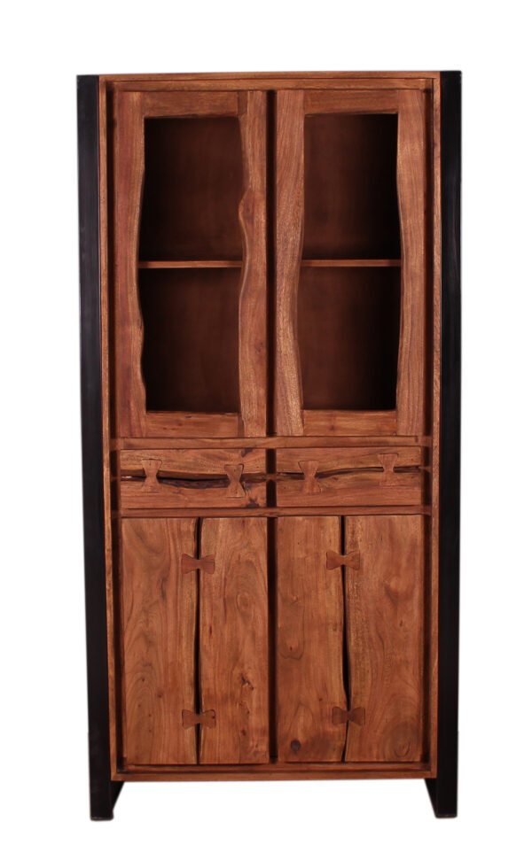 Live Edge Wood & Iron Almirah - Image 3