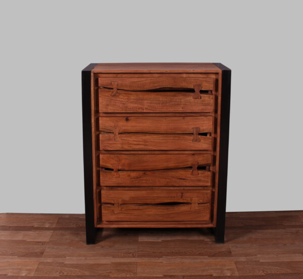 Live Edge Wood & Iron Drawer Chest - Image 6