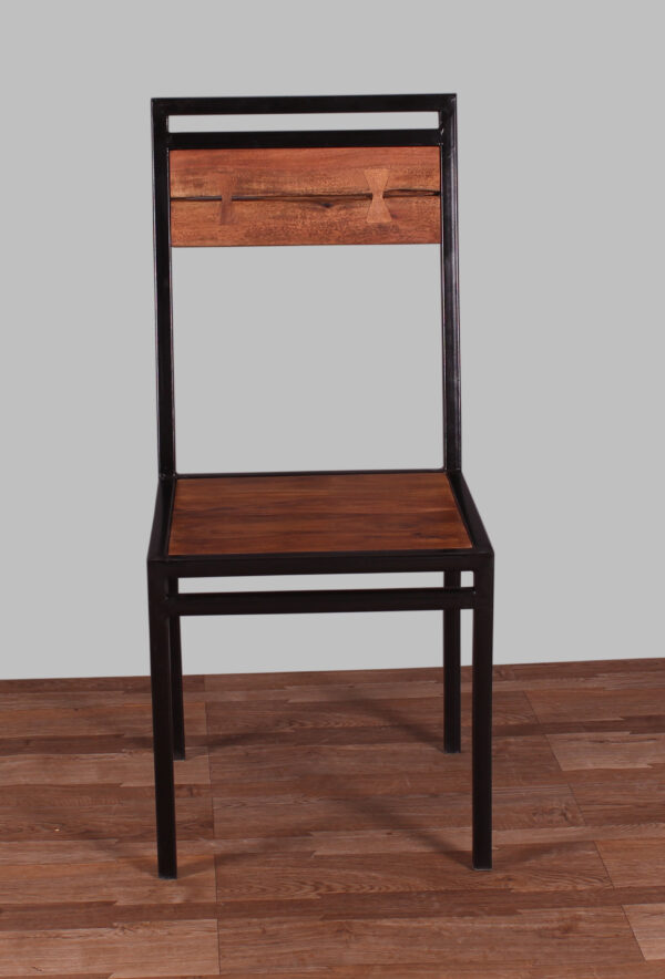 Live Edge Wood & Iron Chair - Image 6