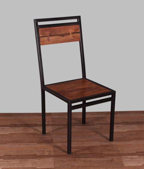 Live Edge Wood & Iron Chair - Image 8