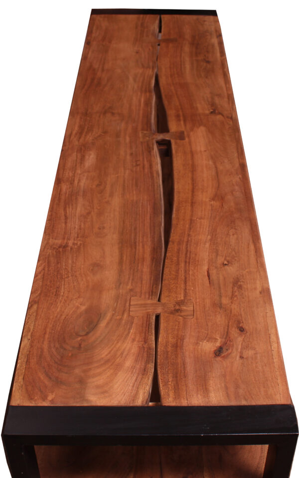 Live Edge Wood & Iron TV Board - Image 4