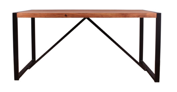 Live Edge Wood & Iron Dining Table – 6–8 Seater - Image 4