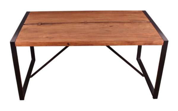 Live Edge Wood & Iron Dining Table – 6–8 Seater - Image 2