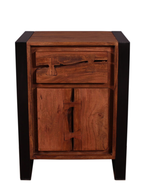 Live Edge Wood & Iron Cabinet Drawer - Image 2