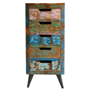 Wood & Iron Drawer Chest