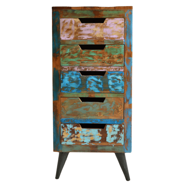 Wood & Iron Drawer Chest