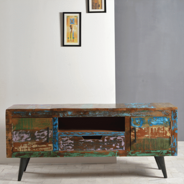 Wood & Iron TV Board
