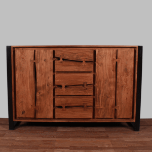 Live Edge Wood & Iron Sideboard