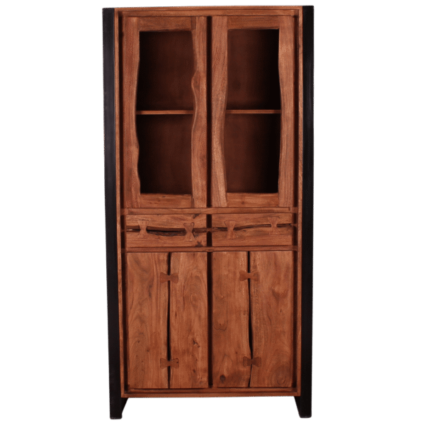 Live Edge Wood & Iron Almirah
