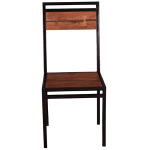 Live Edge Wood & Iron Chair