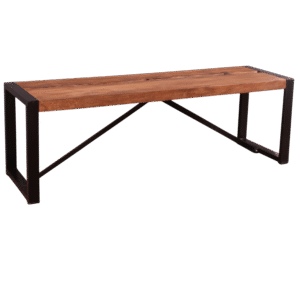 Live Edge Wood & Iron Bench